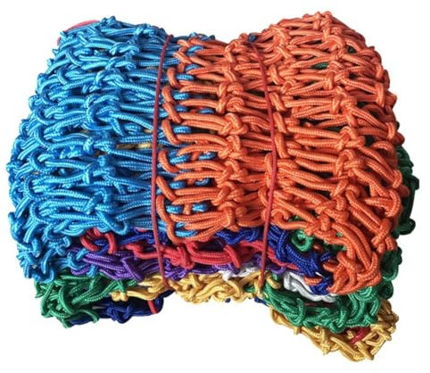 GZHERVICES Playground Safety Net - Heavy Duty Climbing Cargo Net for Kids, Outdoor Multicolored Net for Treehouse, Backyard, Jungle Gym & Swingset | Durable Polyester Rope Ladder(1x2m)