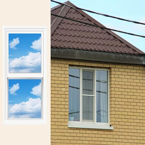 Fenêtre Fenêtre Coulissante de Ventilation en Aluminium pour Loft Domestique, Fenêtre D'éclairage Intérieur de Garage avec Verre Trempé, Fenêtre Encastrée de Sous-Sol avec Cadre Blanc(60x80cm/23.5x31.