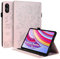 LSPCASA Custodia per Xiaomi Redmi Pad Pro 12.1Pollici PU Leather Cover Con Slot Per Carte Folio Stand Protettiva Case Tablet Cover per Xiaomi Redmi Pad Pro-Rosa