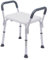 Badhocker Aluminium Duschhocker,Höhenverstellbar Duschstuhl,mit Armlehne und Rückenlehne Duschhilfe Duschsitz, für senioren und Schwangere Pflege