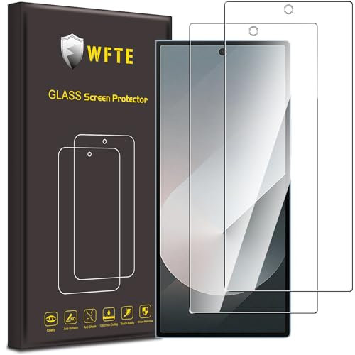 WFTE [Lot de 2 Verre Trempé pour Samsung Galaxy Z Fold 7, 0,26mm Film de Protection D'écran avec Haute Transparence à 99%, Anti-Trace Protecteur avec Dureté 9H Glass pour Samsung Z Fold 7 5G