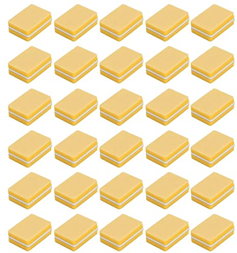 Bamjour Nail Buffer, 30pcs Sanding Block Professional Manicure Tool Buffer Block for Nail Salon (Yellow)