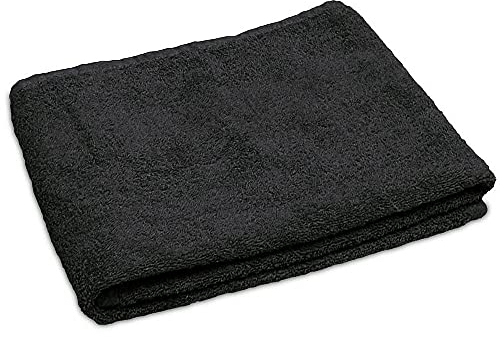 Lanudo Handtuch Pure Line Frottier Handtücher mit Webbordüre 100% Baumwolle, Anthrazit