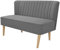 vidaXL Sofa 2-Sitzer Stoffsofa Loungesofa Couch Stoff 117 x 55,5 x 77cm Hellgrau