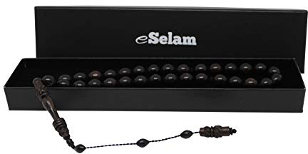 eSelam | Gebetskette aus Ebenholz | Tesbih mit 33 Perlen | feinste Handarbeit | Misbaha Abanoz