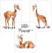 Olgs Babyzimmer Bilder 3er Set | Kinderzimmer Deko Poster DIN A4 | Wandbilder Tiere | Wandposter Mädchen | Little Princess Rehkitz/Reh