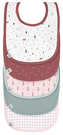 LÄSSIG Baby Kleinkind Lätzchen Set (5 Stk.) Klettverschluss Baumwolle wasserdicht/Value Pack Bib Garden Explorer Schnecke