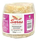 Saras Jaggery 500g – 100% Pure & Natural, Unrefined Traditional Sweetener, Ideal for Cooking, Baking, and Beverages, Chemical-Free, Gluten-Free