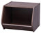 Iris Ohyama, Regal, AufbewahrungsBoxen aus Holz, Beistellmöbel, Multifunktional, Stapelbar, Design, Büro, Schlafzimmer, Wohnzimmer - Stack Box STB-400 - Braun