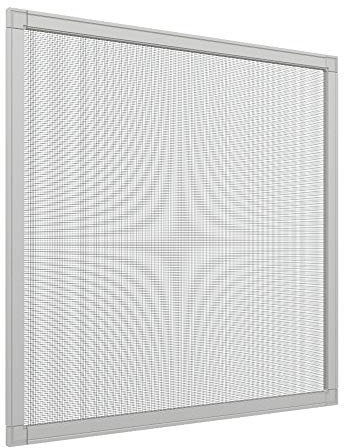 Zanzanet Zanzariera fissa con telaio in alluminio su misura pannello ultra sottile 11mm per finestra chiusura con calamite staffe in PVC personalizzabile colori e reti Made in Italy Argento Silver