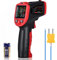 Wintact Pistola Termómetro Infrarrojo -58℉ a 1202℉ Pistola Térmica Láser IR para Ambiente, Temperatura de Superficie, Humedad, con Alarma Automática de Temperatura de Punto de Rocío, Sonda Termopar
