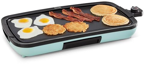 Dash Deluxe Everyday Electric Griddle, Removable Nonstick Plate, Aqua