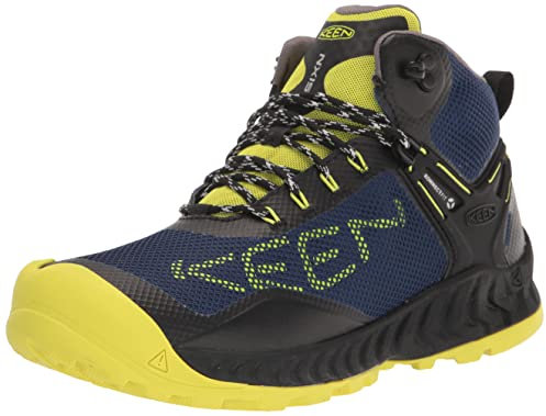 KEEN Herren NXIS Evo Mid Waterproof Wanderstiefel, Black/Evening Primrose, 44 EU