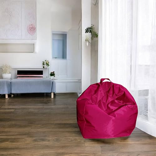 Talamo Italia - Pouf Abe, Poltrona Multiuso, Poltroncina Sacco, Pouf poggiapiedi, Made in Italy, 65x65 h50 cm, Fucsia