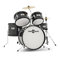 Black Acoustic Junior Drum Kit 5-teiliges Kinderschlagzeug für Kinder von 5-10 Jahren mit Snare, Bass, Tomtom, Becken