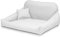 Juelle Hundebett aus Kunstleder Kuscheliges Hundekissen, Hundebett Kuschelig Weich und Elegant Hundesofa, Steppfront Hektor M-XL (120x90cm, Weiß)
