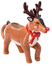 CGB Giftware Carafe à lait Rudolph le renne de Noël | Crème à thé de l'après-midi | Contenance 20 ml | Accessoire de cuisine | Marron | Coffret cadeau | Gamme Loft | GB05951