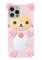 Cute Kawaii 3D Phone Case Compatible with iPhone 11 6.1 Cartoon Pink Bear Design Fashion Cool Funny Case Soft TPU Protective Case Silicone Cover for Girls Women Kids Pink