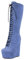 Castamere Donna Zeppa Alto High Tacco Heel Chiusa Rotonda Punta Metà polpaccio Lacci Cerniera Classico Stivali Blu 40 EU