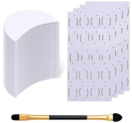 SJBAUTYO 8 Pezzi Eyeliner Stencil Sticker, 100 Pezzi Ombretto Eye Shadow Shields, Stencil Eyeliner Occhi per Smokey Eyes e Cateyes, Strumento per Il Trucco degli Occhi Stencil per Trucco Rapido