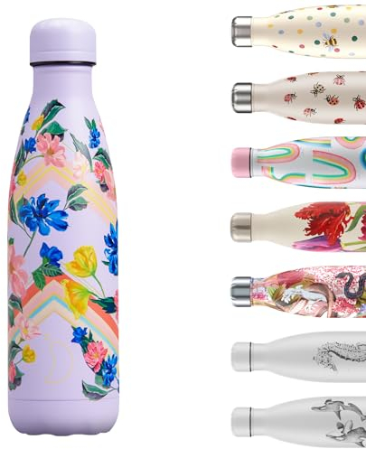 Chilly's Water Bottle - Stainless Steel and Reusable - Leak Proof, Sweat Free - Graphic Garden, 500ml
