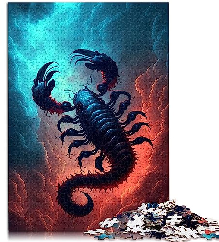 Intensives Wolken Skorpion Puzzle für Kinder. Papppuzzles, 1000 teilige Puzzles, Familienspaß Puzzles, 10,27 x 20,47 Zoll/26 x 38 cm.