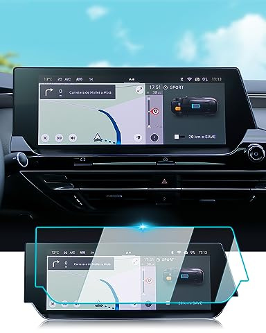 BIXUAN Navigation Schutzfolie kompatibel mit Citroen C5 X 12 Zoll 2022 2023 Displayschutzfolie Transparent 9H Kratzfest Gehärtetes Gla GPS Navi Folie