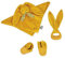 Kaloo - Lapinoo - Coffret de Naissance - Couleur Ocre - 3 Accessoires Bébé - Doudou + Anneau de Dentition Bébé + Chaussons 11 cm - Dès la Naissance, K218011