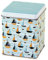 Generic Nautical Tea Caddy – Segelboote – quadratische luftdichte Aufbewahrungsdose – Aqua/Türkis/Weiß – 100 g – 9,5 x 7,5 x 7,5 cm