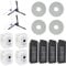Chuancheng Lot de 16 Sacs à poussière HEPA de Rechange pour aspirateur Ecovacs Deebot X2/X2 Omni / X2pro / DEX86, 4 brosses latérales, 4 filtres HEPA, 4 serpillères et 4 Sacs à poussière