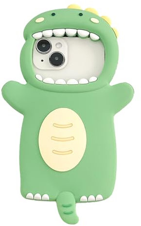 SGVAHY Cute Case for iPhone 12 Unique Kawaii Funny Cover Cartoon Dinosaurs Soft Silicone Rubber Shockproof Protective Case for Girls Women