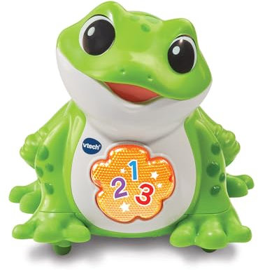 VTech - Pop, Ma Grenouille Hop Hop, Animal Interactif Qui Parle, Chante et Saute, Motricité Bébé, Jouet d'Éveil Musical, Cadeau Enfant Dès 1 an - Contenu en Français