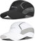 AYPOW 2 Pcs Unisex Schnell Trocknend Baseball Cap Baseballkappe, Modisches Leichte Faltbare Atmungsaktiv Mesh Outdoor Sportmütze Sportkappe, Reflektierende Verstellbar Basecap Sonnenhut Herren Damen