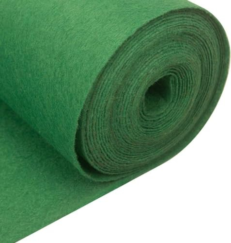 RUTAVM Rasen verwendbar Hochzeitszubehör, Zeremonie-Gangrutsche, rechteckiger Einweg-Teppich aus Polyesterpapier for Ausstellungsaktivitäten (Color : Green, Size : 1.5x30m)
