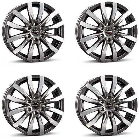 4x Borbet Felgen CW6 6.5x16 ET62 6x130 mistral anthracite glossy polished kompatibel mit VW Crafter
