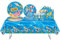 69Pcs Hawaiian Flamingo Theme Pool Party Decorations - Beach Tableware Set With Paper Plates, Cups, Napkins, Tablecloth for Kids Birthday Celebration