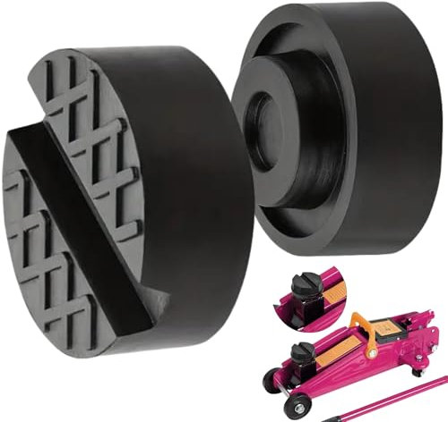 BAOSROY Goma Gato Hidraulico para Coche,2pcs Bloque de Goma Ranurado,Antideslizante para Jack Pads,Bloque de Goma Protector,Car Jack Pads Almohadilla de Goma,Alfombrilla Goma del Coche