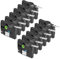 Cruxer 12er-Packung Kompatibel für Brother P-touch TZe-FX211 Flexible ID Ausweis Laminierte Bänder，Schwarz auf Weiß 0,23'' 6mm x 8m Schriftband Ersatz für Brother PT-H110 PT-D410 PT-E110VP