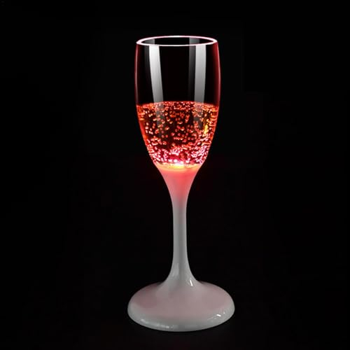 XIAOXIAOYU Flûtes à champagne, tasses lumineuses - Coupes à champagne lumineuses de 120 ml,Verres à boire uniques, tasses qui brillent dans le noir, flûtes à champagne pour mariage, fête de Noël