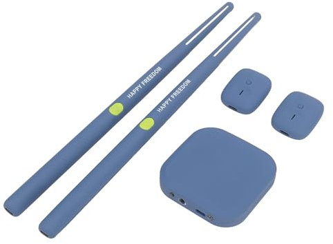E Drum Set, Virtual Reality Drum Pad Set, Tragbares 3D Bewegungserkennungs E Drum Set, Toller Weihnachtsgeburtstag für Kinder und Erwachsene (Blue)