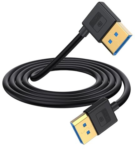 HUHANGGod 8K Displayport 1.4 Cable, 90 Degree Left Angle DP Male To Male Cable Cord Support 8K@60Hz, 4K@/144Hz, 1080P@240Hz for Desktop Laptop Monitor 1.8meter (Left)