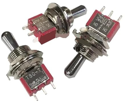 1pcs SH T80-T Z1 Series short Handle 12mm ON-OFF-ON SPDT 3Pin 3Position Panel Toggle Switch 5A 125VAC MQXFCZUX