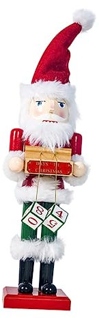 Alipis 1stk Weihnachtsschmuck Nussknacker-Statue Krippenschmuck Für Kinder Weihnachtsversorgung Flauschige Kuscheltiere Puppenornament Figuren Für Kinder Weihnachtspuppendekor Plüsch Holz