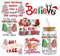 HyzaPhix Weihnachtliche Aufkleber Sticker, UV Dtf Transfer Aufkleber, Rub on Sticker Weihnachten Aufkleber für Becher, 16 Oz Glas, Cocktail Gläser, Glasbecher (6pcs)