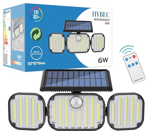HYBEC Solar Lampe Mit Bewegungsmelder - LED Strahler Auen Garten, Solarlicht Mit Bewegungsmelder (Pack 6)