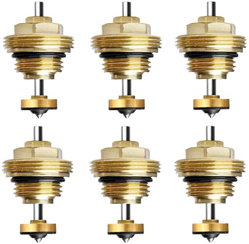 Fußbodenheizungskrümmer, 6 Stück Rücklaufstift-Ventilkern M30 x 1,5, Ventileinsatz für Verteiler, Rücklaufstift Ventileinsatz, Rücklaufbolzenventilkern, Thermostatventil Ventileinsatz