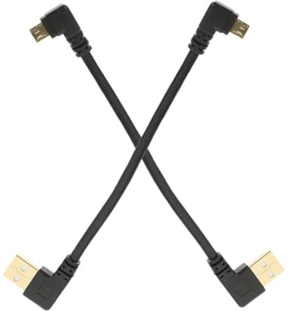 SOLUSTRE 2pezzi Cavo Usb Da Connettore Ad Angolo Retto Compatto Per Spazi Ristretti Supporta Ricarica Ad Alta Velocità e Trasferimento Usb