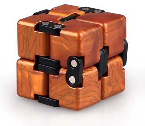 Infinity Cube Spielzeug Würfel Finger Spielzeug Stress und Angst Linderung, Killing Time Puzzle Cube (Golden)