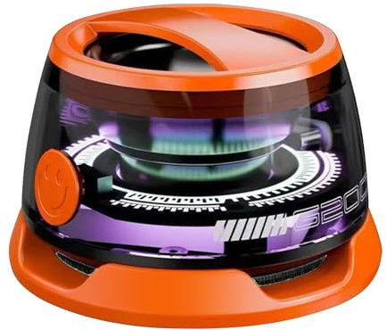 Magnetic Bluetooth Speaker Multifunctional Mini Speakers Wireless,Portable Waterproof Wireless Speaker with Magnetic Adsorption for Phones & Metal Surfaces,Equipped RGB Light Orange