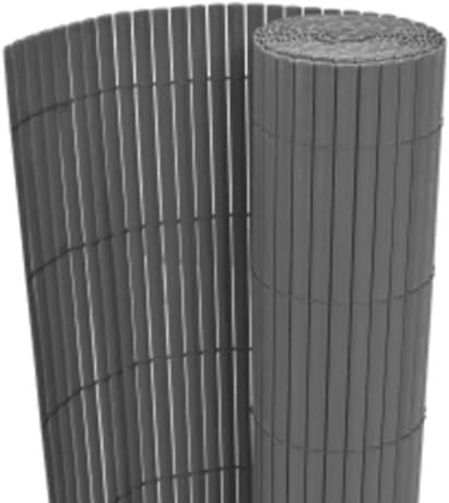 Dekorative Zäune Weidezaun Gartenzaun Zaun für Hunde - Gartenzaun Doppelseitig 110x500 cm Grau für Garten Campingplatz Terasse Balkon